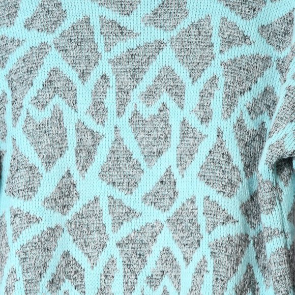 Geometric Turquoise Pullover - Picture 4 of 4